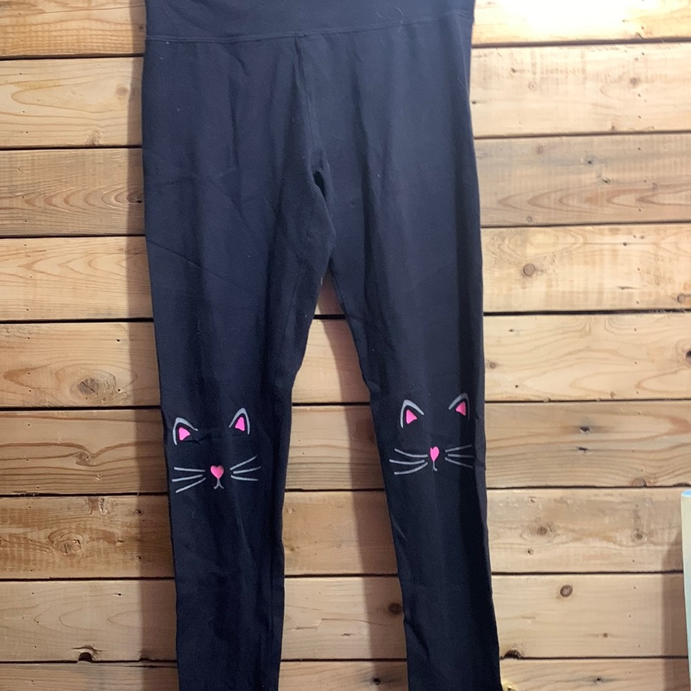 justice girls leggings have cats on the knees